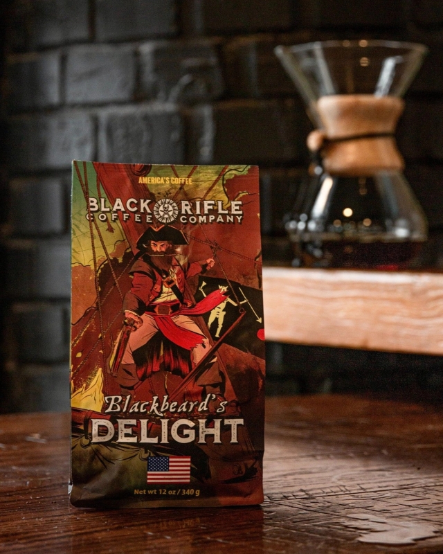 Take to the seas with Blackbeard's Delight, a Brazilian Arabica coffee with dark-roasted flavors.