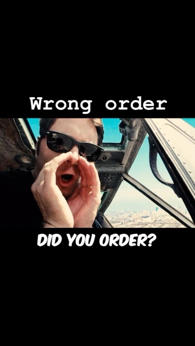 Wrong order?