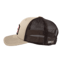 AR Flag Patch Trucker Hat - Tan w/Brown Mesh