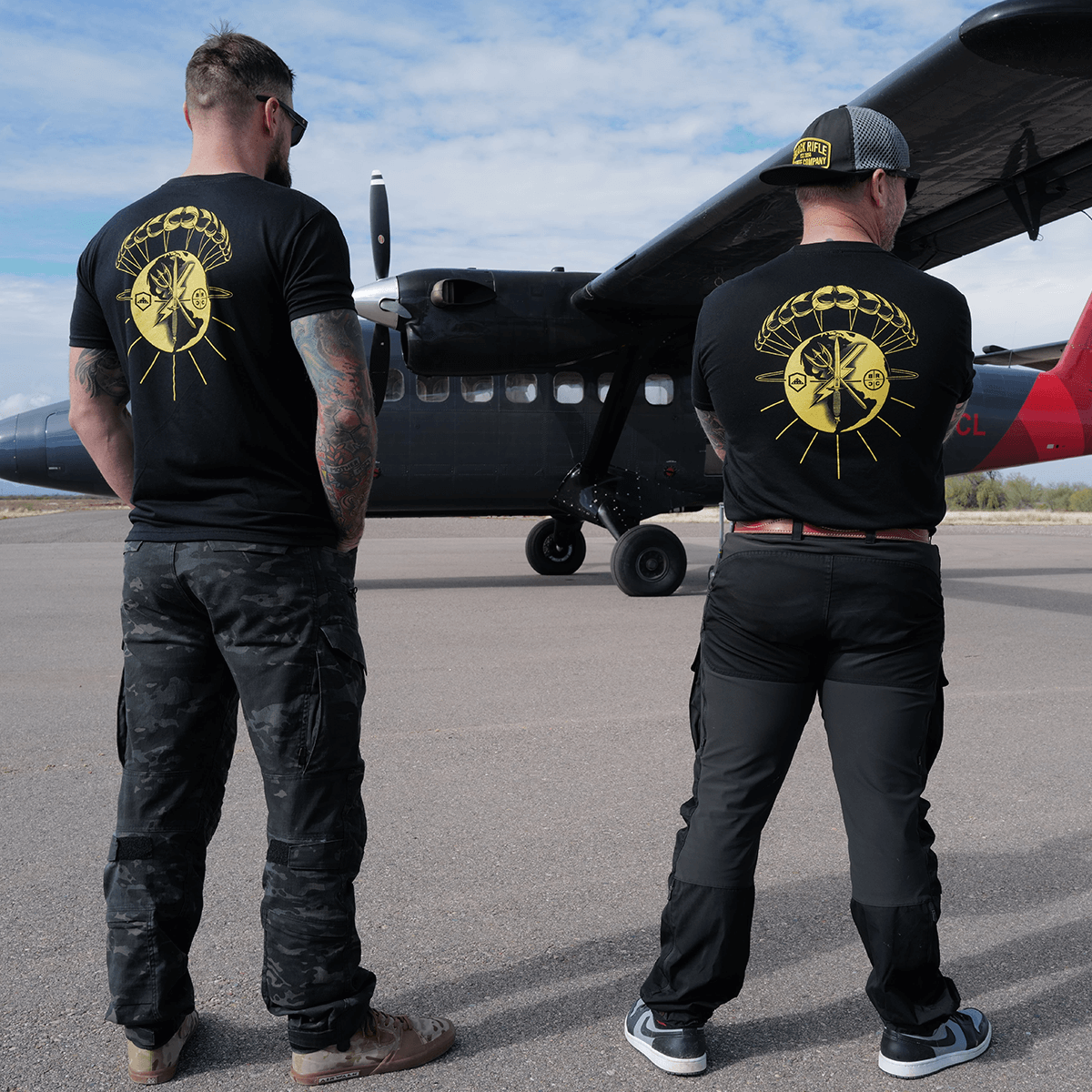 Military shirts for men - Black Rifle Coffee Company Coffee Triple Seven shirt black jump school