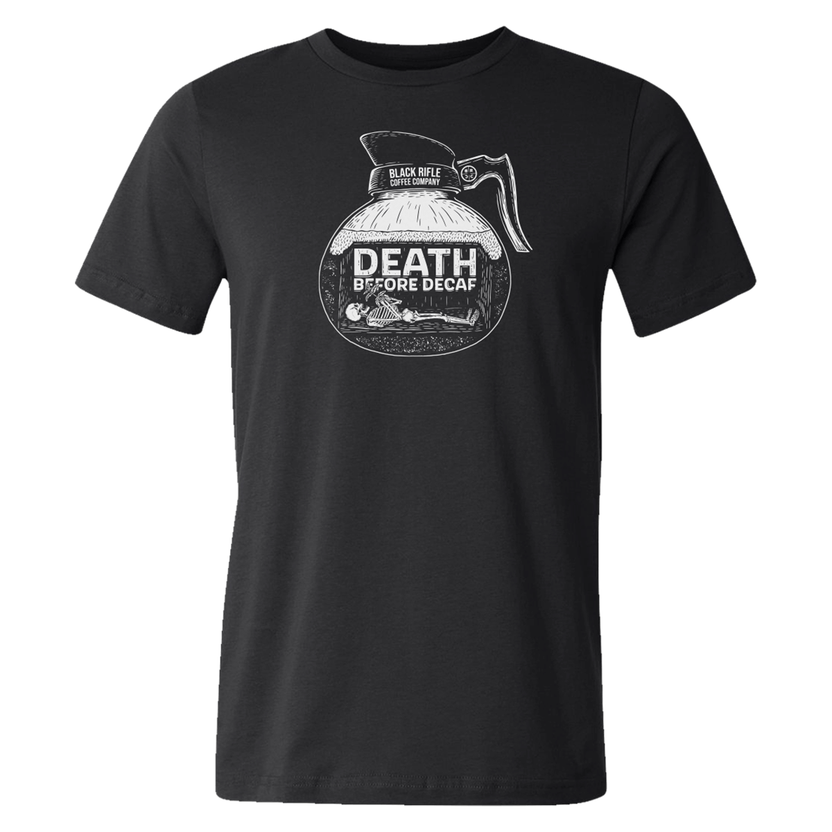 BRCC Death Before Decaf 2.0 T-Shirt - Front Black