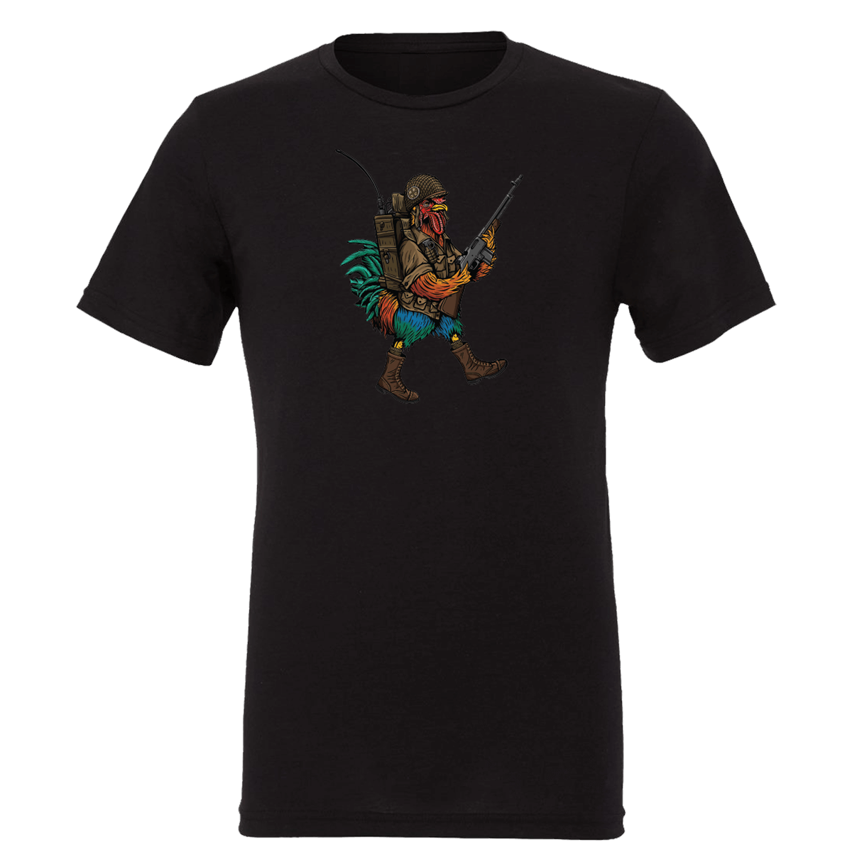 WWII Tacticock T-Shirt - Black Front