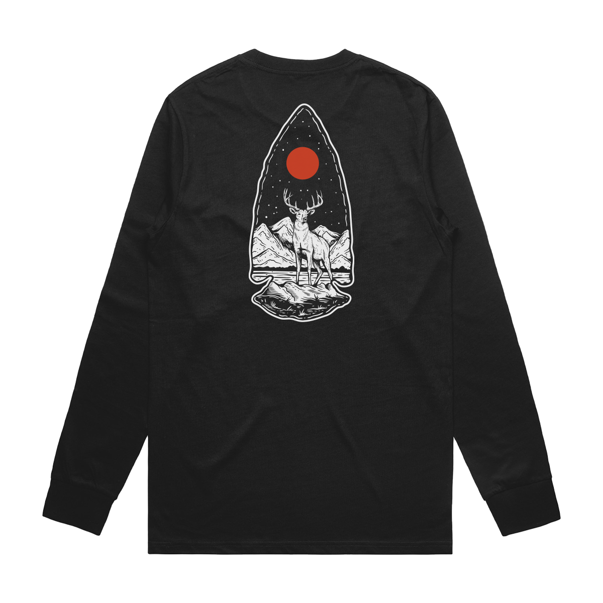 Deer Arrowhead Long Sleeve T-Shirt