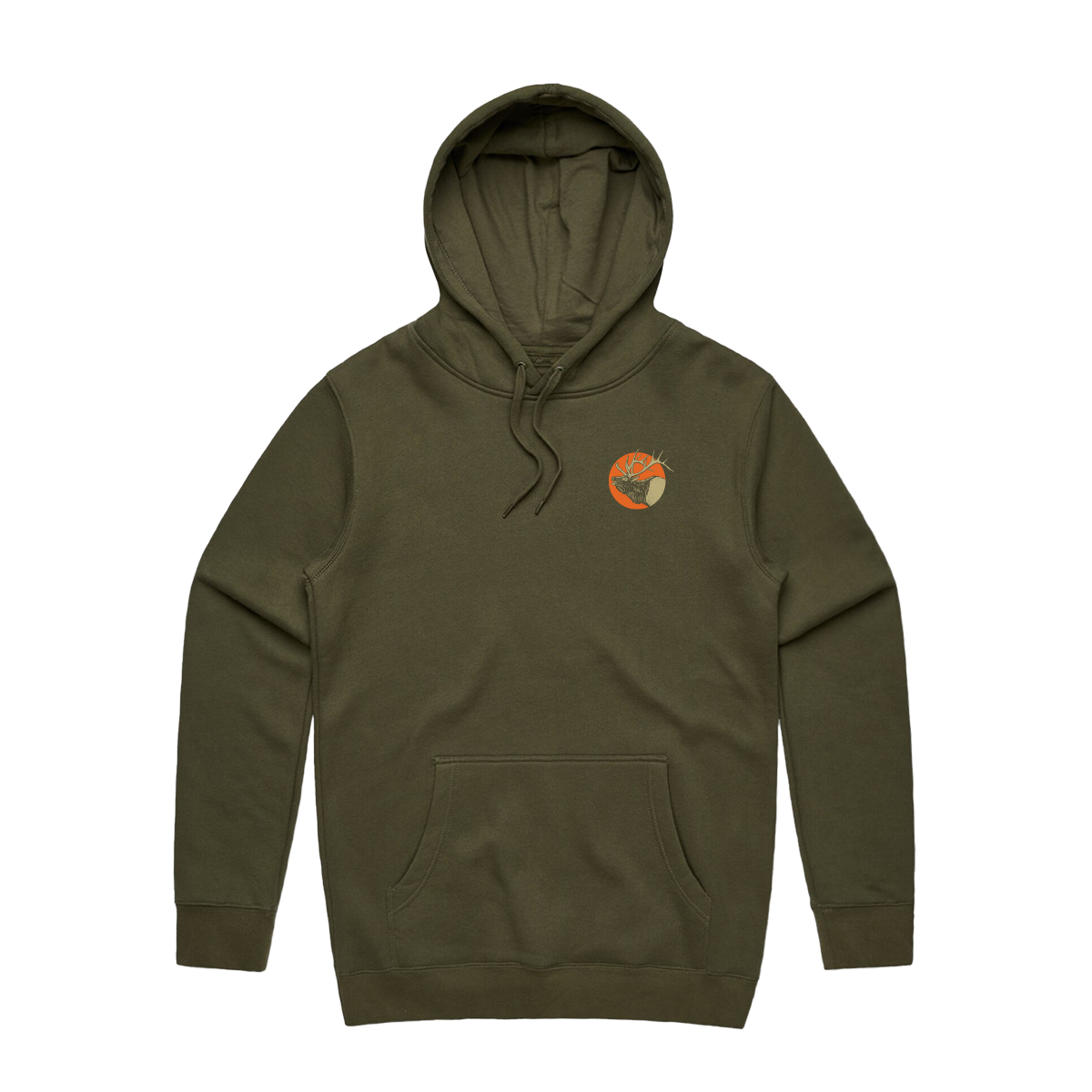 Elk Badge Pullover Hoodie