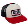 Coffee or Die RWB Foam Trucker Hat