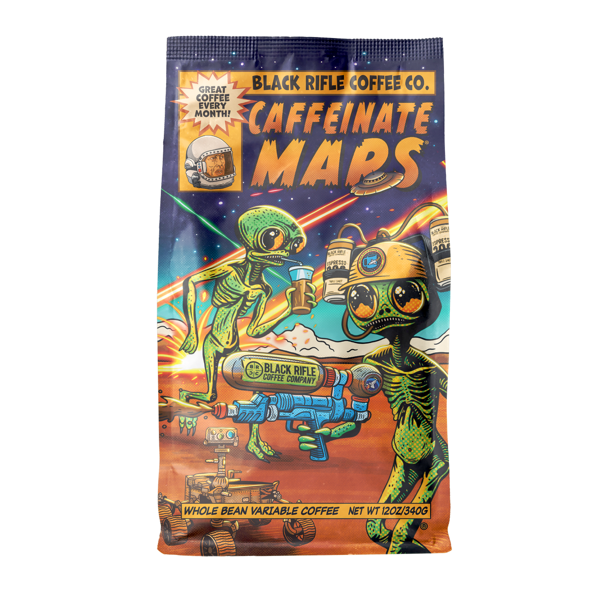 Caffeinate Mars 2.0, 12oz, Whole Bean