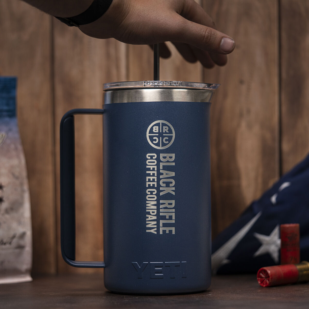 BRCC x YETI Company Logo French Press – Black Rifle Coffee Company