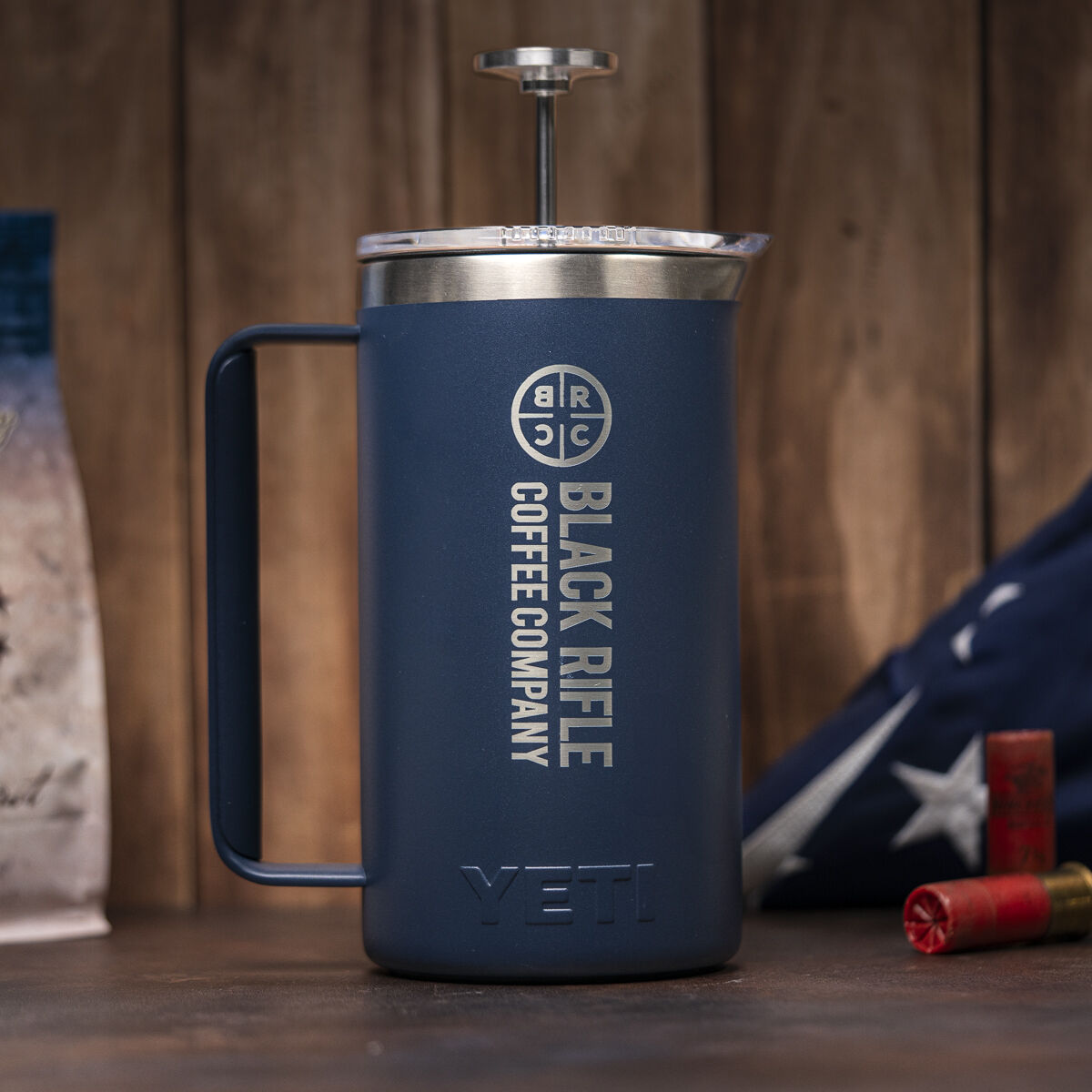 ブラックライフルコーヒー　BRCC ブラック シェラカップ 取っ手付き BRCC x YETI Company Logo French Press – Black Rifle Coffee Company