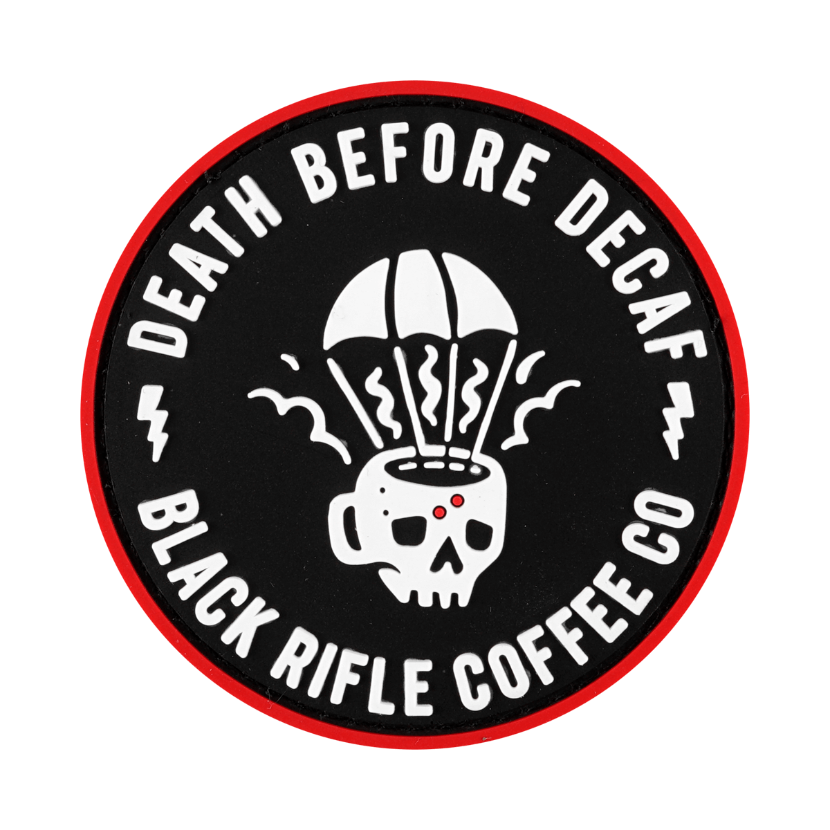 ParaMug Death Before Decaf PVC Patch