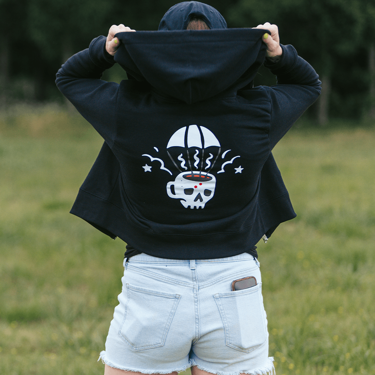 Women's ParaMug Crop Zip-up Hoodie – Black Rifle Coffee Company Women's ParaMug Crop Zip-up Hoodie – Black Rifle Coffee Company