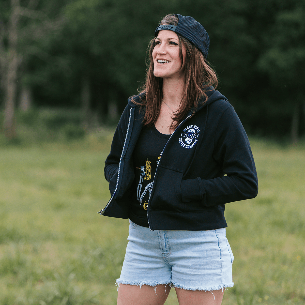 Women's ParaMug Crop Zip-up Hoodie – Black Rifle Coffee Company Women's ParaMug Crop Zip-up Hoodie – Black Rifle Coffee Company