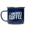 America's Coffee RWB Enamel Mug, 17 oz