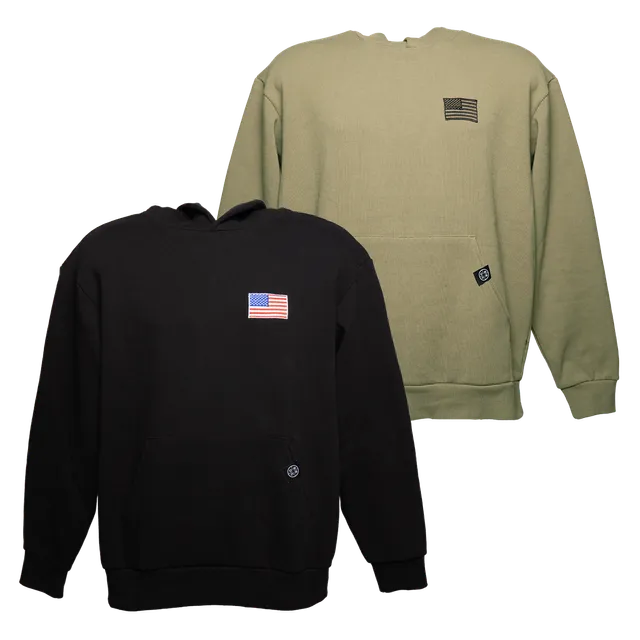 USA Flag Premium Heavyweight Pullover Hoodie