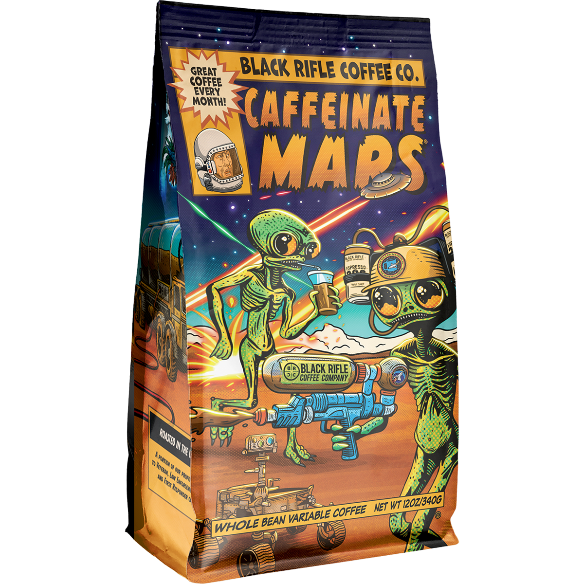 Caffeinate Mars 2.0, 12oz, Whole Bean