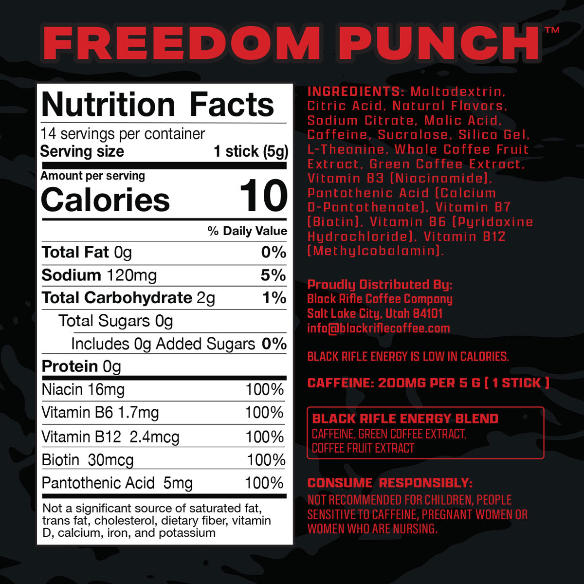 Black Rifle Energy Sticks