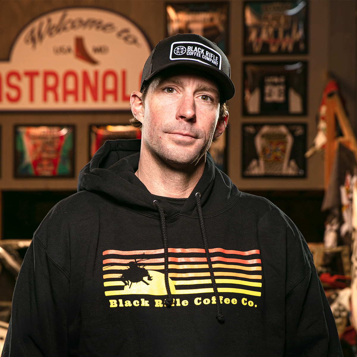 Company Logo Trucker Hat, Black