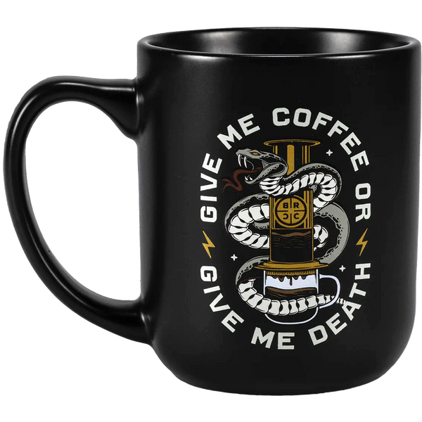Give Me Coffee Mug, Black