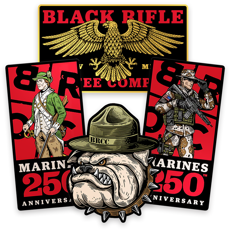Marine 250th 2025 Sticker Pack – Black Rifle Coffee Company