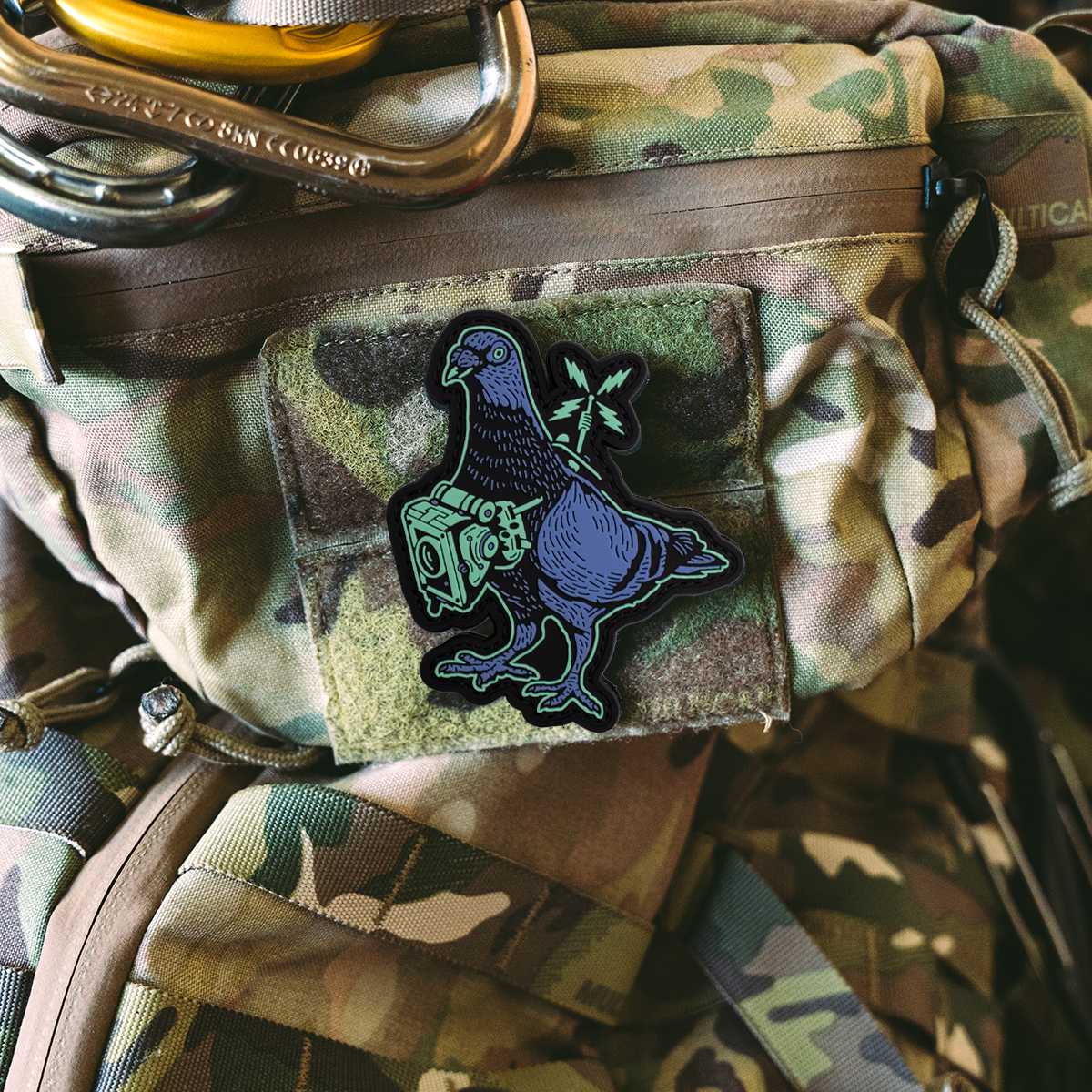 Spy Pigeon Glow In The Dark Pvc Patch